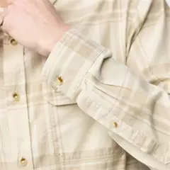 Fjällräven Övik Lite Flannel Shirt férfi hosszú ujjú ing, Chalk White-Fossil, S