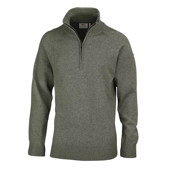 Fjällräven Övik Lite Half Zip férfi pulóver, Laurel Green, S