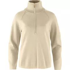 Fjällräven Övik Lite Half Zip női pulóver, Light Beige, M