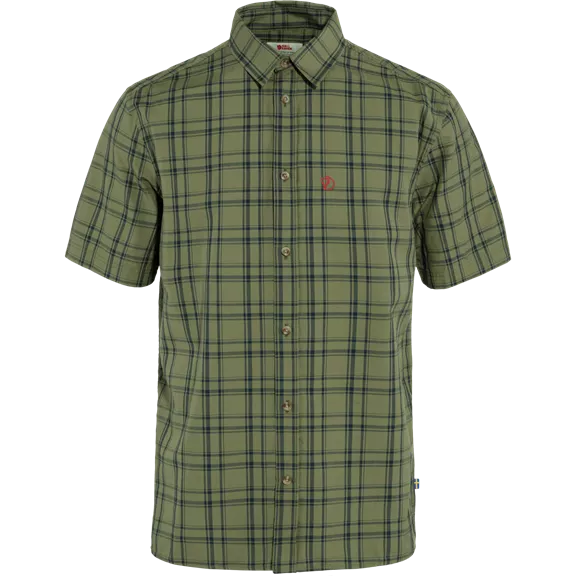 Fjällräven Övik Lite férfi rövid ujjú ing, Green-Dark Navy, M
