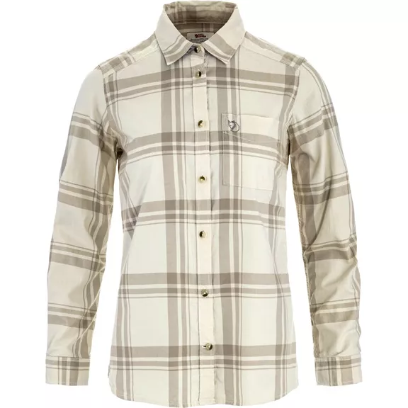 Fjällräven Övik Lite női flanel ing Chalk White–Fossil, XS