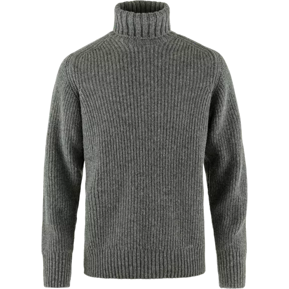 Fjällräven Övik Roller Neck férfi pulóver, Grey-Melange, S