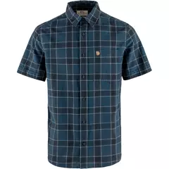Fjällräven Övik Travel rövid ujjú férfi ing, Indigo blue-dark navy, L