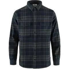 Fjällräven Övik Twill hosszú ujjú férfi ing, Dark Navy-Basalt, S
