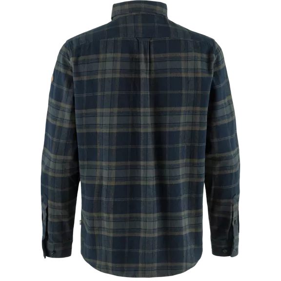 Fjällräven Övik Twill hosszú ujjú férfi ing, Dark Navy-Basalt, S
