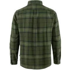 Fjällräven Övik Twill hosszú ujjú férfi ing, Deep Forest-Green, S