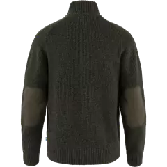 Fjällräven Övik Zip kötött férfi kardigán, Dark Olive, M
