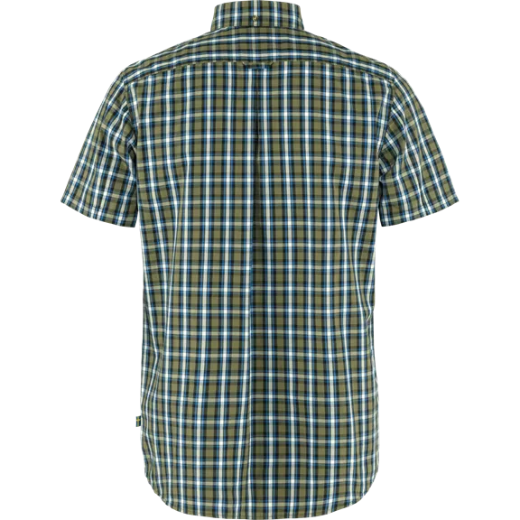 Fjällräven Övik férfi rövid ujjú ing, Green-Alpine Blue, S