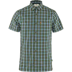 Fjällräven Övik férfi rövid ujjú ing, Green-Alpine Blue, S