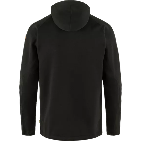 Fjällräven Övik kapucnis férfi fleece, Black, S