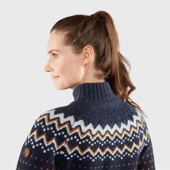 Fjällräven Övik női kötött kardigán, 555-dark navy, M