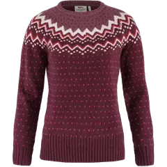 Fjällräven Övik női kötött pulóver, 356-dark garnet, XS