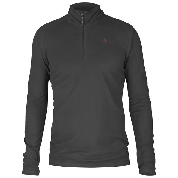 Fjällräven PINE HALF ZIP hosszú ujjú póló, antracit, S