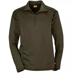 Fjällräven PINE HALF ZIP hosszú ujjú póló, sötét olajzöld 2X