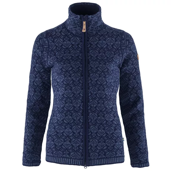 Fjällräven Snow kötött női kardigán, dark navy, L.