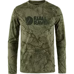 Fjällräven Värmland Wool hosszú ujjú férfi póló, Green Camo, S
