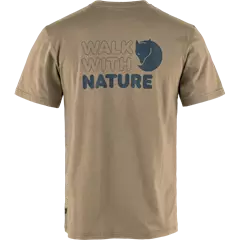 Fjällräven Walk With Nature T-shirt férfi póló, Suede Brown, L