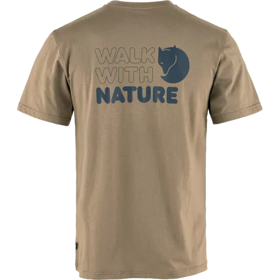 Fjällräven Walk With Nature T-shirt férfi póló, Suede Brown, S