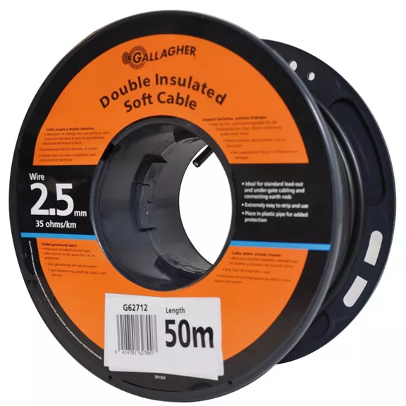 Földkábel, duplaszigetelt 2,5 mm 50m (35 Ohm/km)