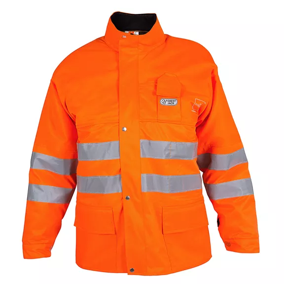 Forest Jack láthatósági vágásvédelmi kabát, leuchtorange, 3XL.