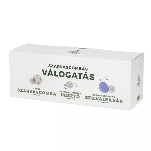 Forest Kitchen szarvasgombás válogatás (egész nyári szarvasgomba, szarvasgombás peszto, szarvasgombás szilvalekvár)