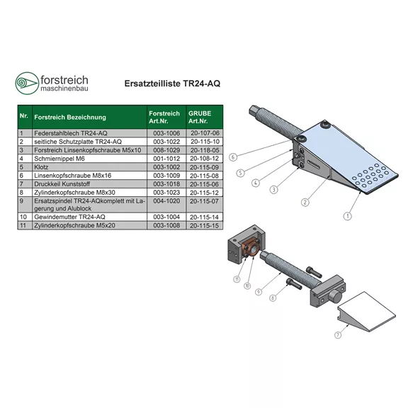 Forstreich mechanikus döntőék TR 24 AQ