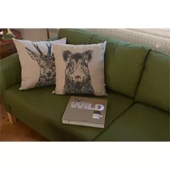 Frohstoff vászonpárna, vaddisznó mintával