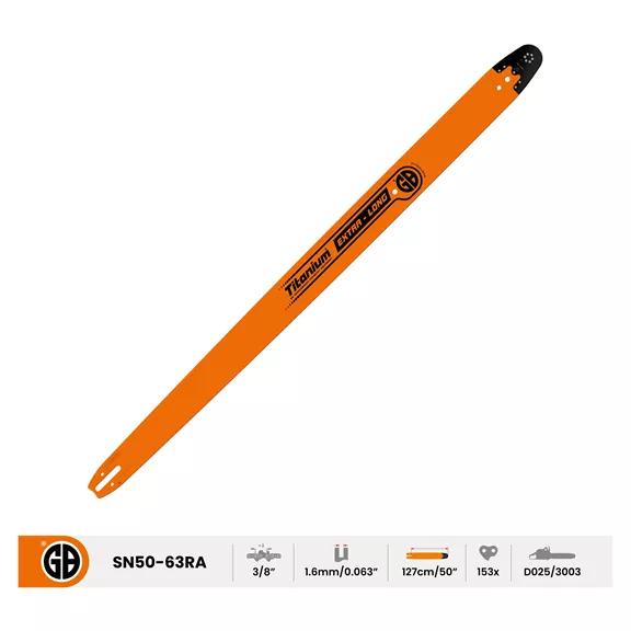 GB TITANIUM Pro hosszú vezetőlemez 125cm Stihl 3/8"/1,6mm/153szem