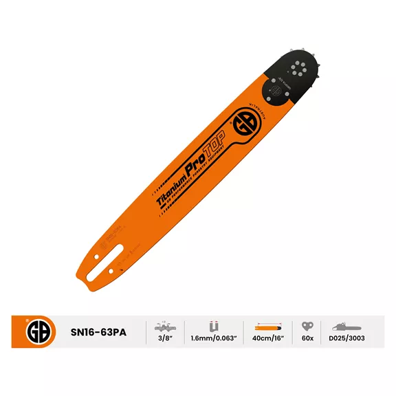 GB Titanium ProTOP vezetőlemez 3/8", 1,6 mm, 40 cm