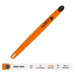 GB Titanium ProTOP vezetőlemez 3/8", 1,6 mm, 90 cm, 114 szem