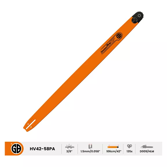 GB Titanium ProTop vezetőlemez, (cm/Zoll): 105/42 / 3/8" 1,5mm / 135T