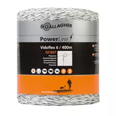 Gallagher villanypásztor zsinór 400m 6 fémszál (fehér)