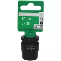 HIKOKI 1/2"-os dugókulcs, 17 x 38mm, ütvecsavarozóhoz