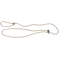 Hangtalan fonott bőr póráz, agancsgomb 6 mm