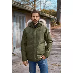 Helly Hansen Coastal 3.0 férfi kapucnis bélelt kabát, utility green, S.