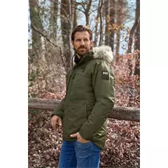Helly Hansen Coastal 3.0 férfi kapucnis bélelt kabát, utility green, S.