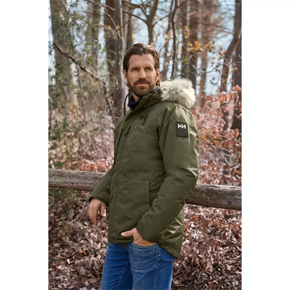 Helly Hansen Coastal 3.0 férfi kapucnis bélelt kabát, utility green, S.