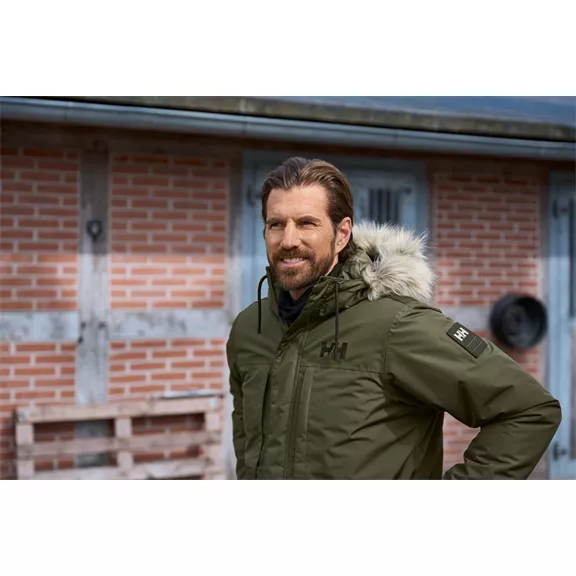 Helly Hansen Coastal 3.0 férfi kapucnis bélelt kabát, utility green, S.