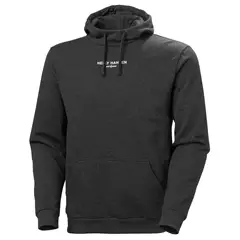 Helly Hansen Hoodie Classic Logo férfi kapucnis pulóver, black melange, S.
