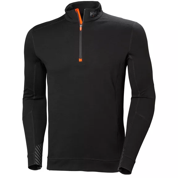 Helly Hansen Lifa Merino galléros felső, fekete, XS