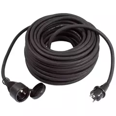 Hosszabbító kábel 230 V, fekete 10 m., súly 1,6 kg.
