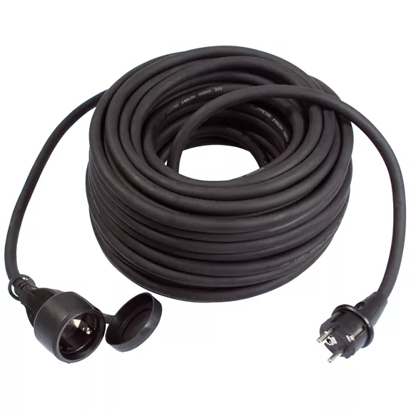 Hosszabbító kábel 230 V, fekete 10 m., súly 1,6 kg.