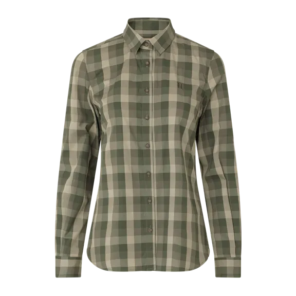 Härkila Akeena női hosszú ujjú kockás ing, Forest Night Check, XL