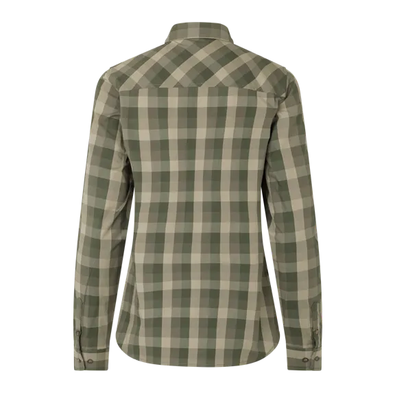 Härkila Akeena női hosszú ujjú kockás ing, Forest Night Check, XL