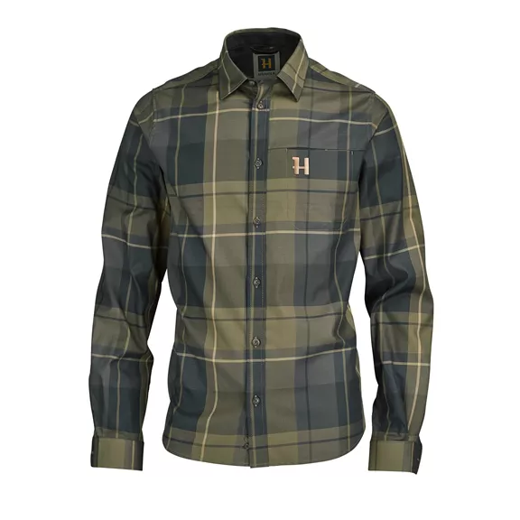 Härkila Akse hosszú ujjú férfi ing, Willow green check, XL