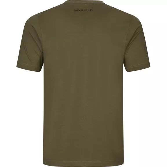 Härkila H-logo férfi póló, Dark olive, M