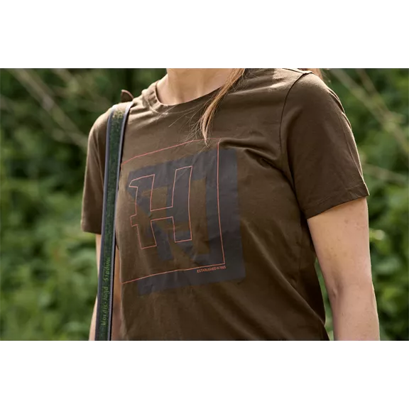 Härkila H Logo női rövid ujjú póló, Willow Green, L