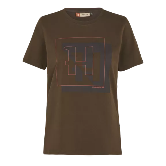 Härkila H Logo női rövid ujjú póló, Willow Green, L