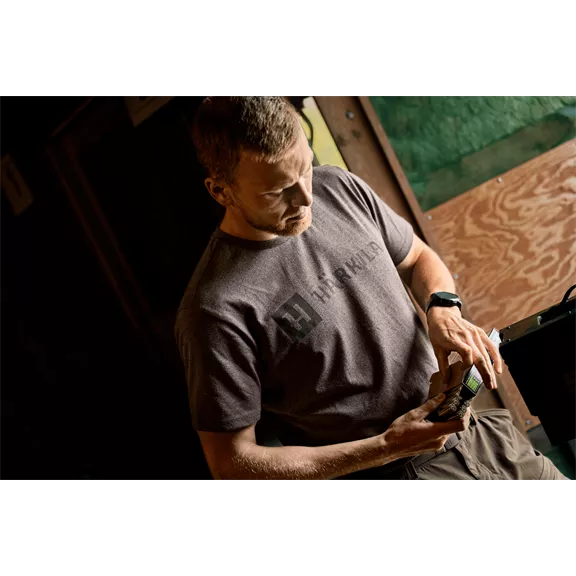 Härkila Identity férfi rövid ujjú póló, Brown melange, 3XL