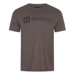 Härkila Identity férfi rövid ujjú póló, Brown melange, XL